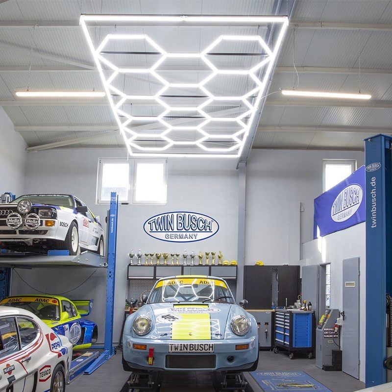 Iluminação Hexagonal LED para Garagem