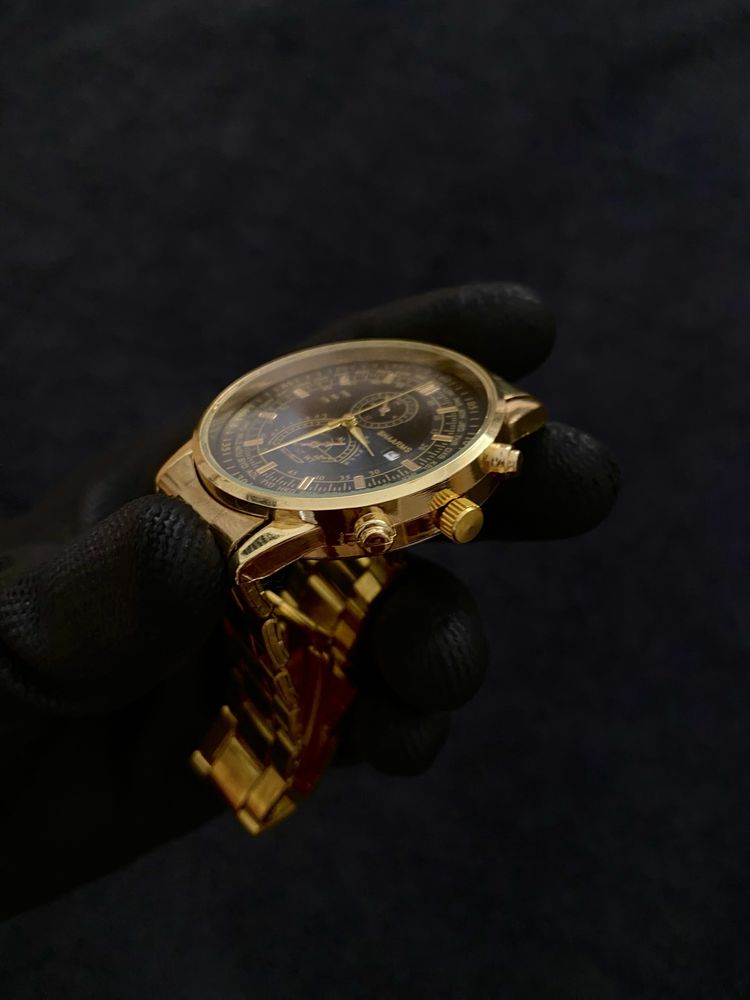 Relógio De Luxo Moderno Dourado