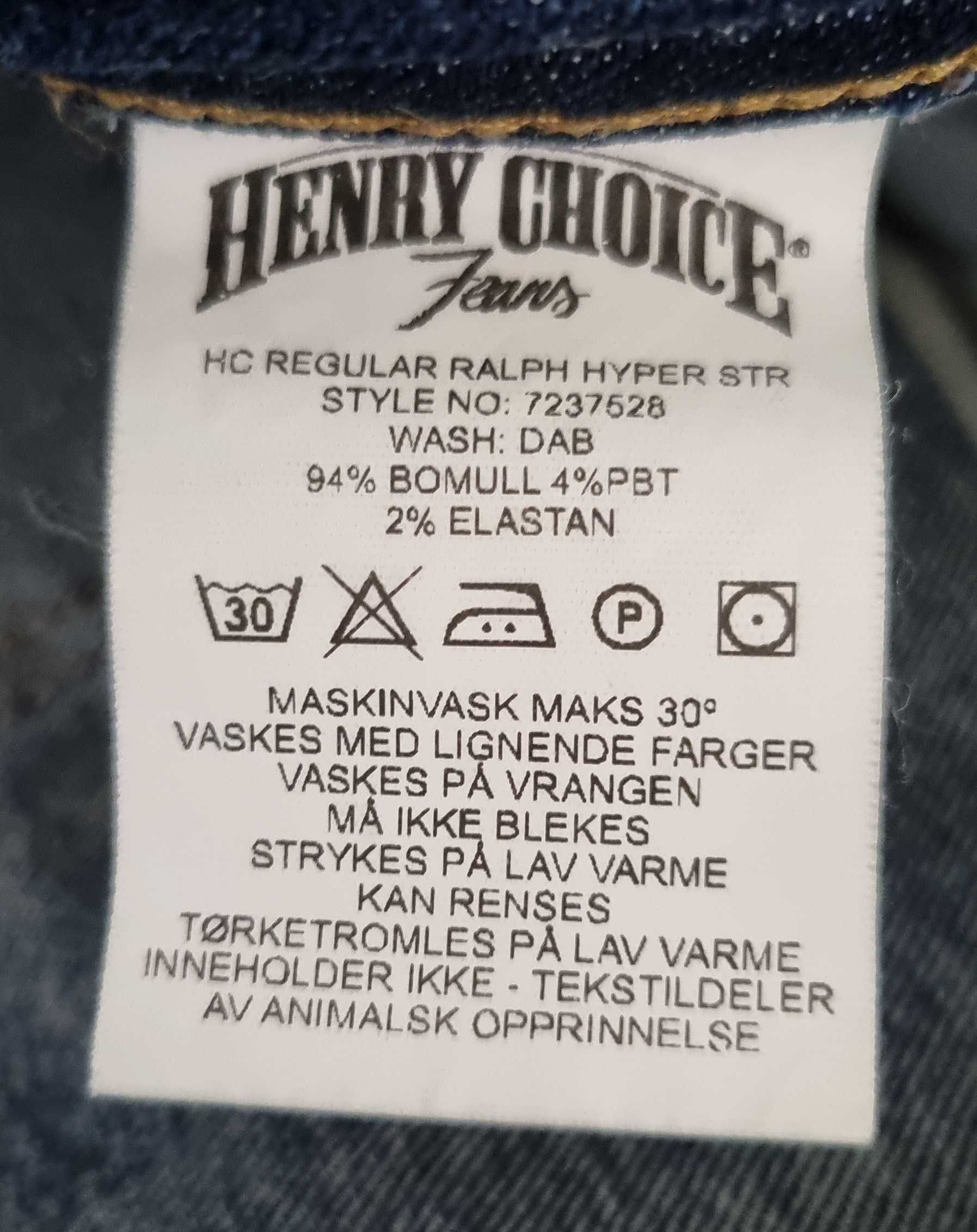 SPODNIE męskie JEANSY Henry Choice Regular RALPH HYPER STRETCH 36/30