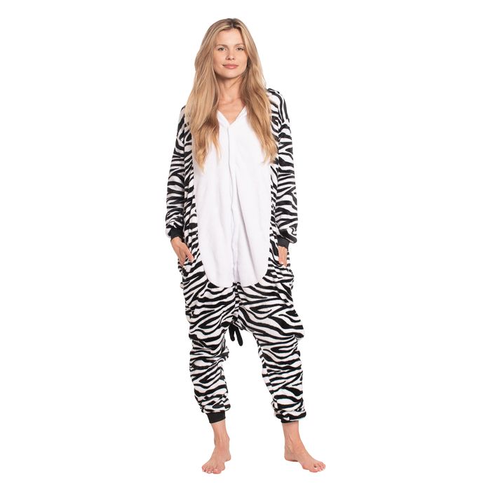 Piżama Damska Kombinezon Kigurumi Onesie Kostium Zebra 165-175 cm L
