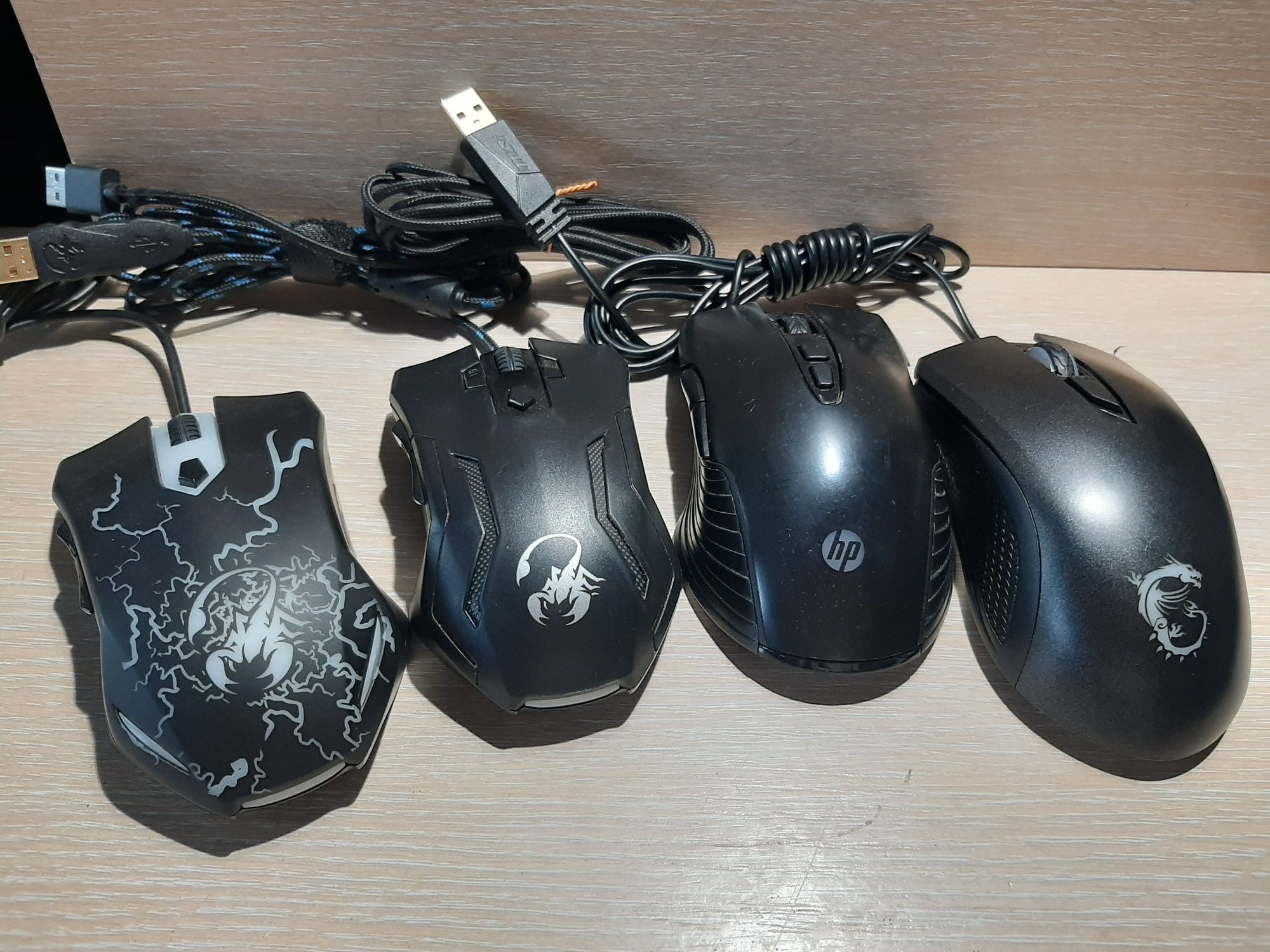 Мишки гральні дротові USB, різні Genius, HP, Trust і т.д.