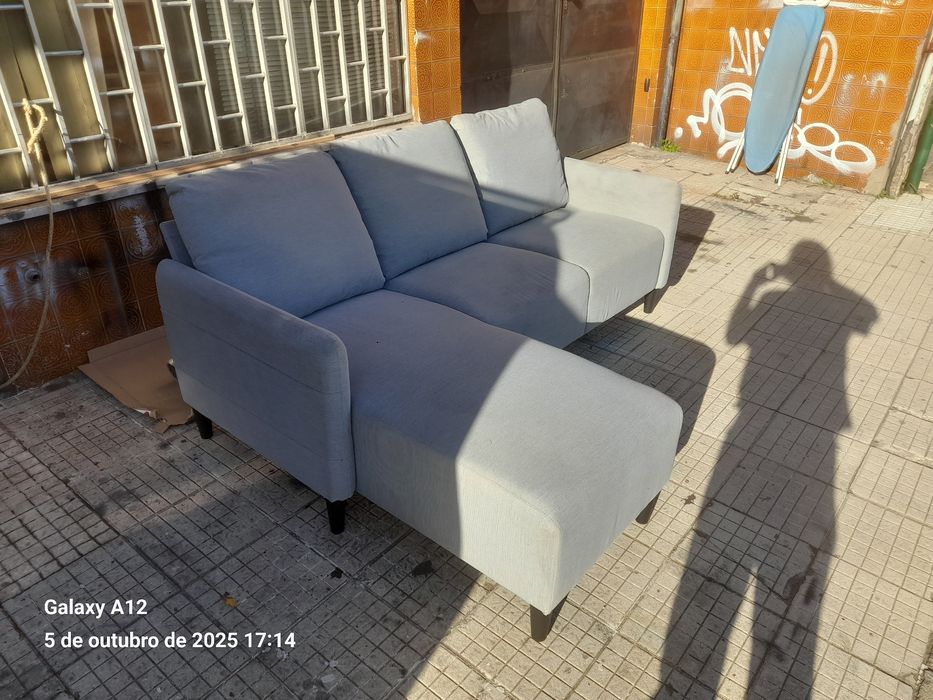 Sofá 3 lugares chaise longue Ikea Angersby