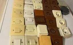 Wyłączniki światła i gniazda wtykowe- 31 sztuk