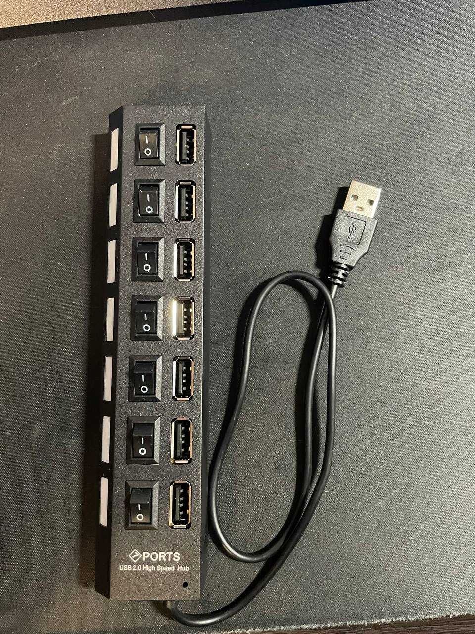 USB HUB Hi-speed адаптер на 7 портов 2.0