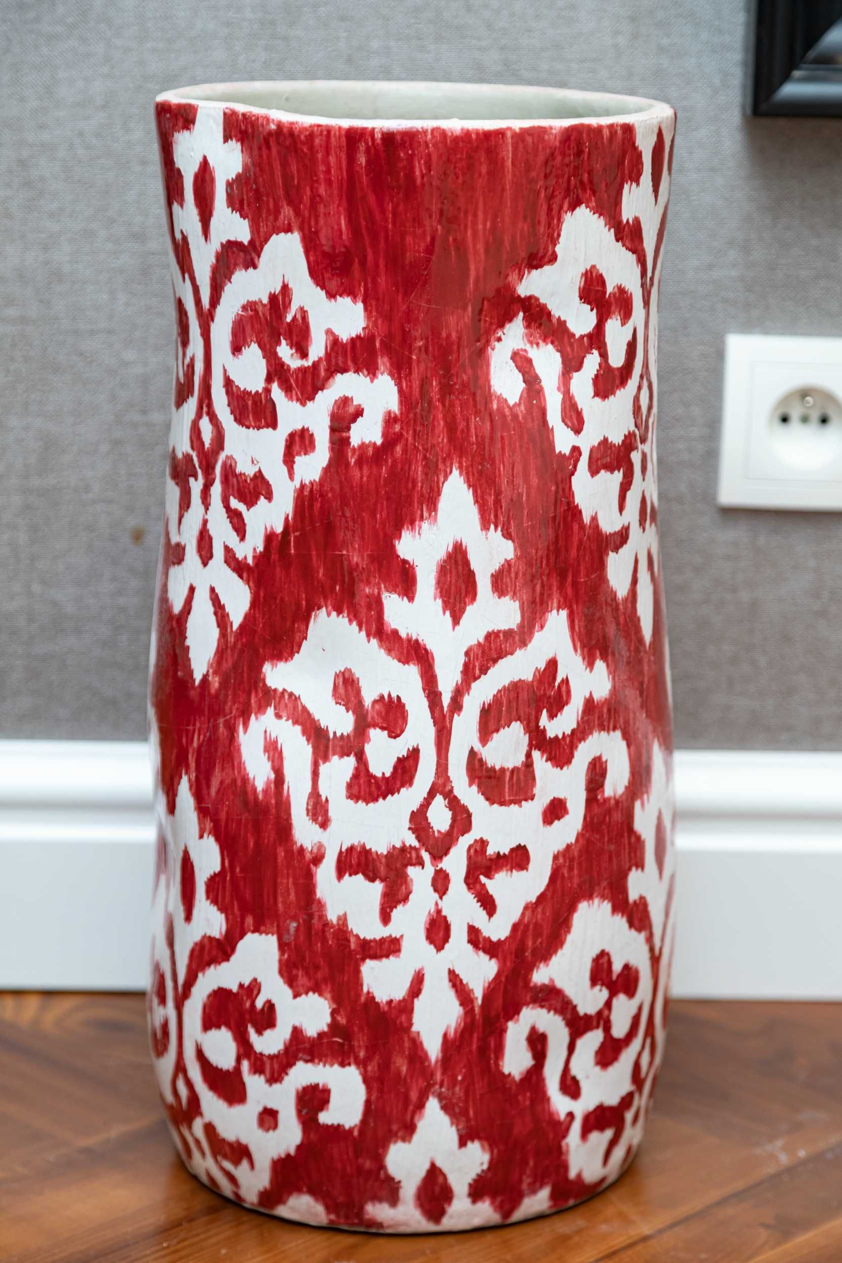 Wazon AlmiDecor - czerwono-biały