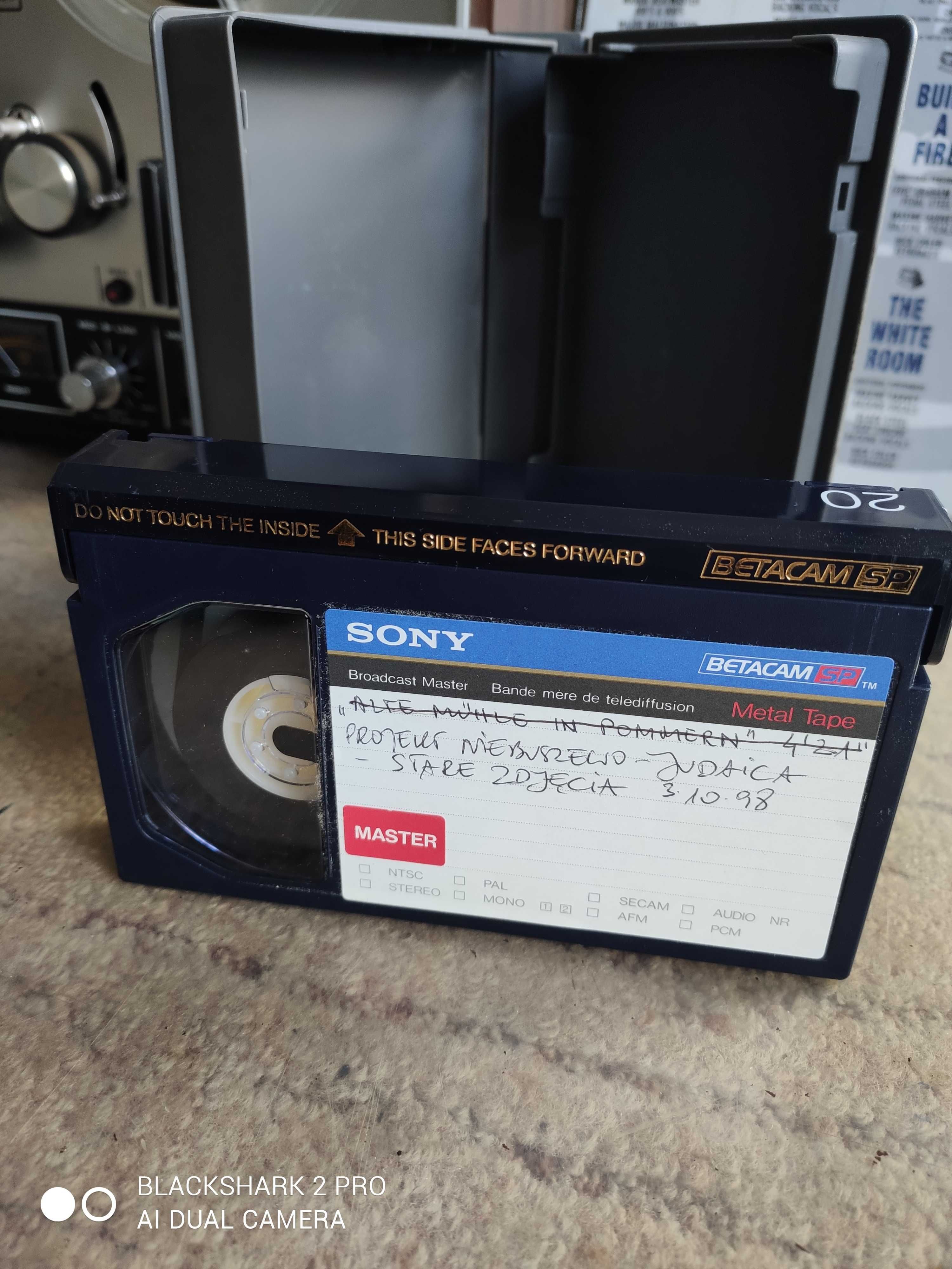 zestaw videokaset systemu Betacam