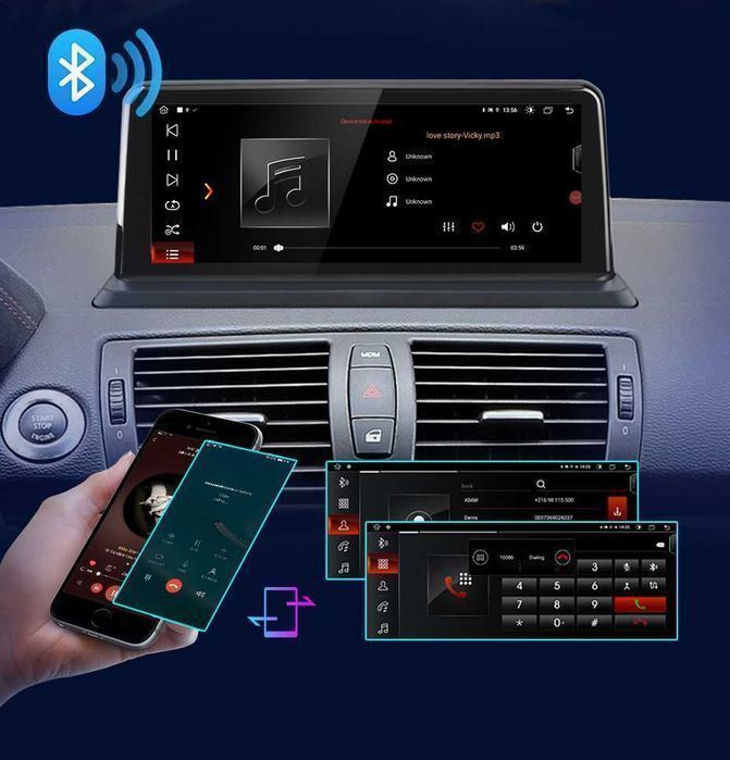 Ekran Radio 10.25" Android Auto CarPlay Navi GPS BMW 1 E81/E88 PL