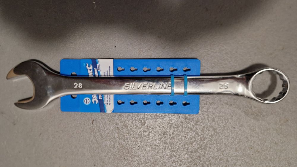 Klucz płasko oczkowy 28, silverline ls28, klucz 28mm