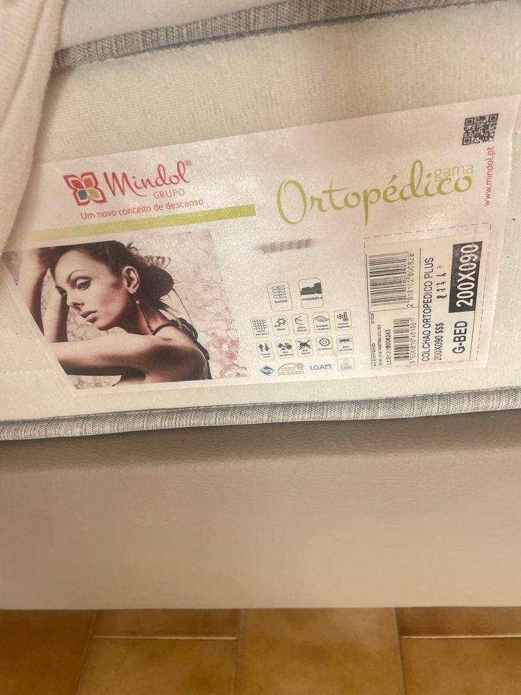 Vendo cama de solteiro com o colchao ortopedico