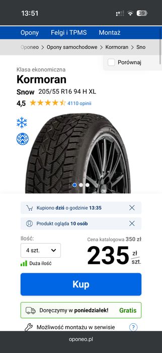 Opony firmy kormoran 205/55R16