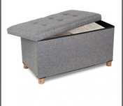 Pufa do przechowywania 70x38x38 szara living domopak