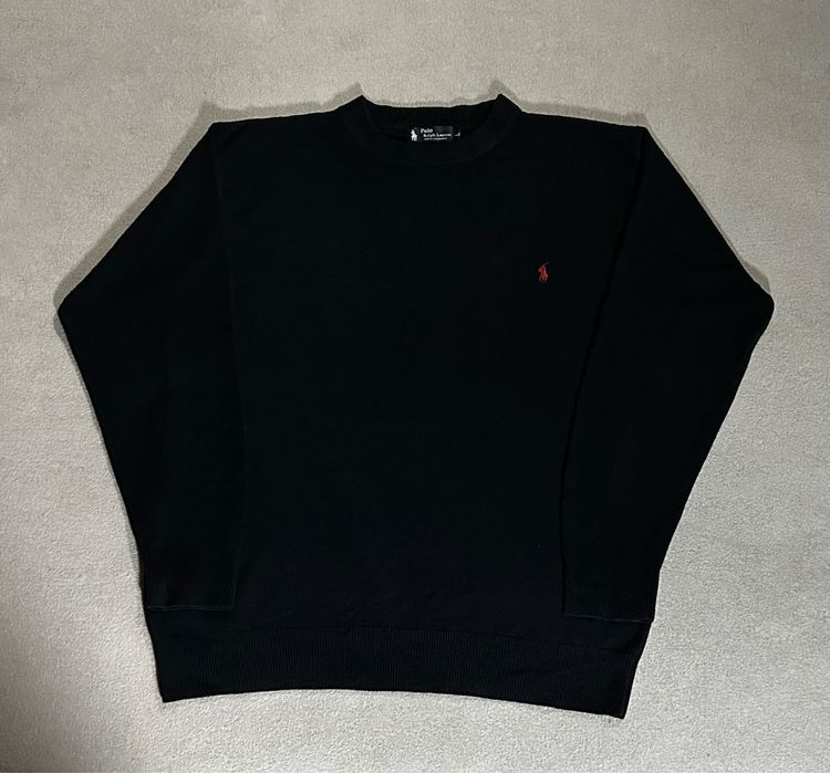 Czarny męski sweter Polo Ralph Lauren kaszmir