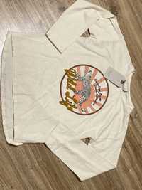 luźna koszulka t-shirt Zara 152 cm pantera panterka