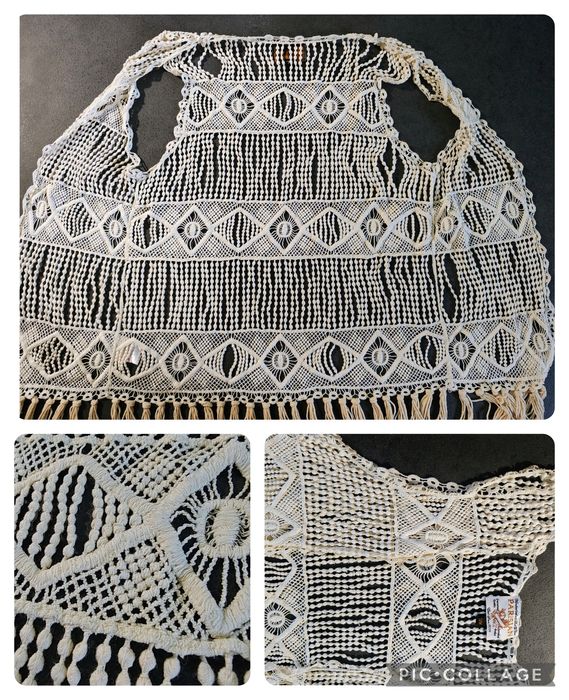Жилетка ажурная кружевная М, накидка бохо,  кардиган