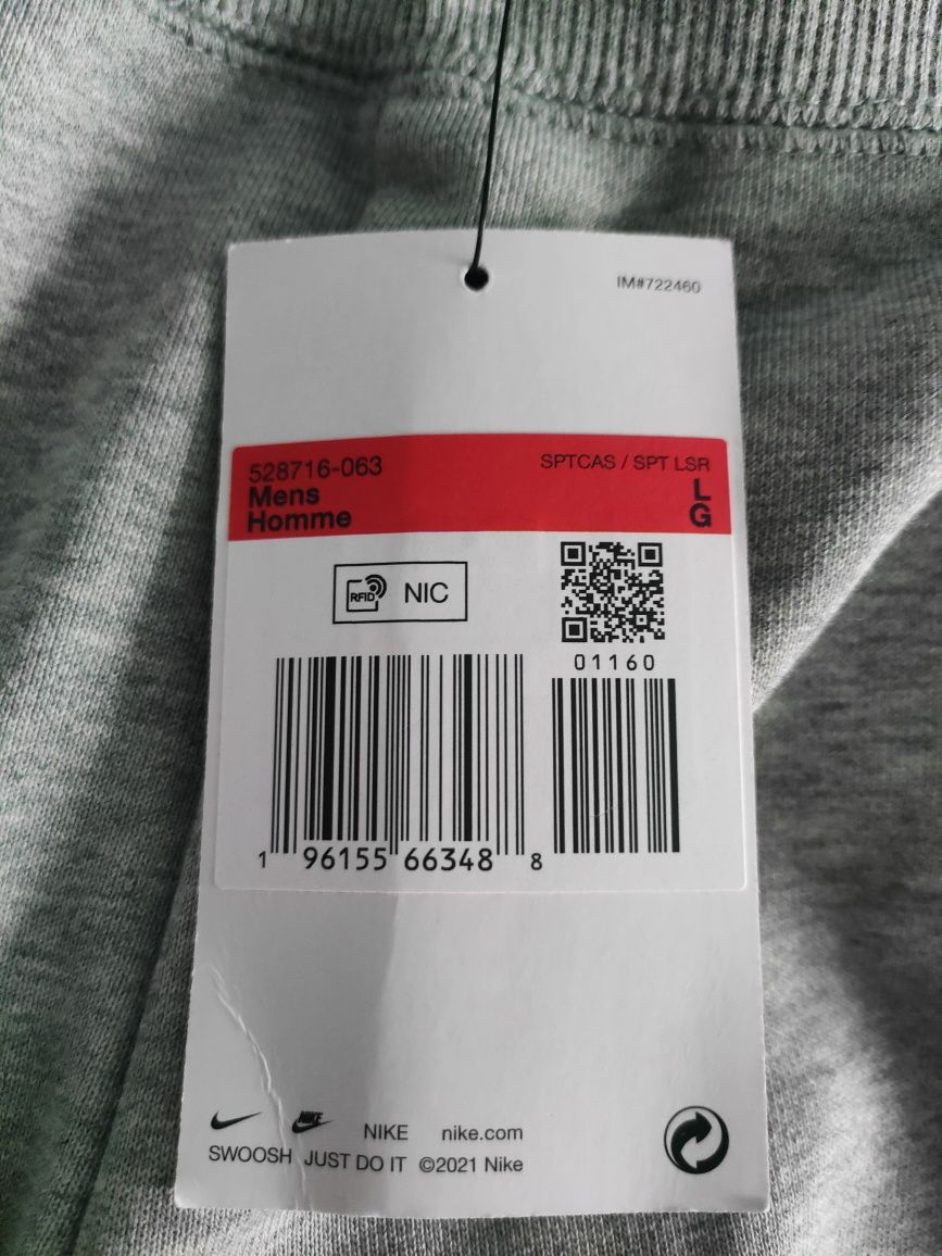 Spodnie Dresowe Nike Cuffed Pants Jogger Szare. Bawełna 100%