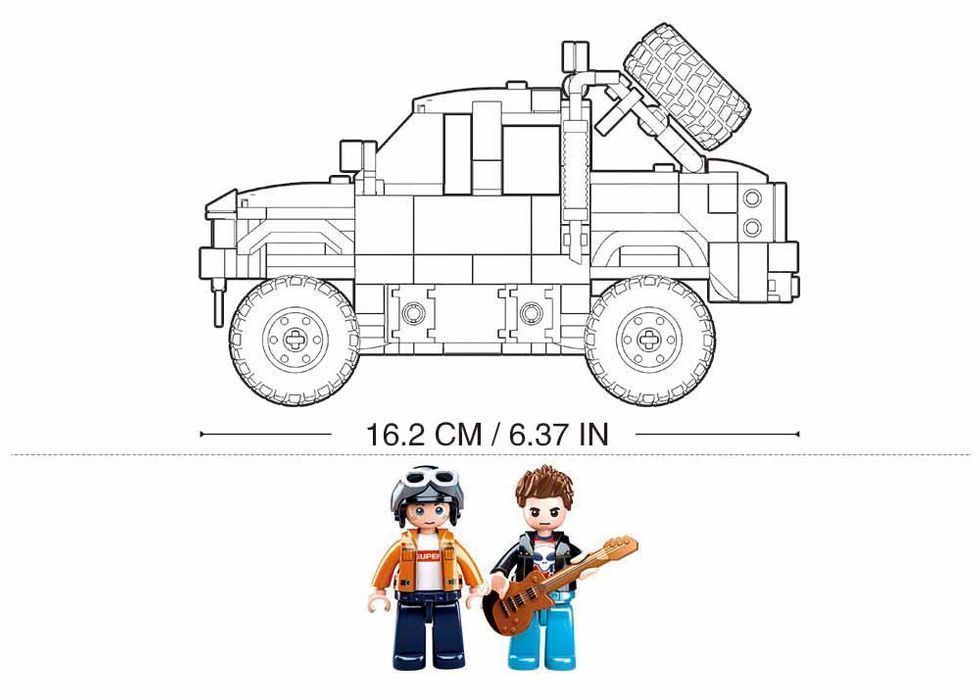KLOCKI sluban samochód pojazd auto terenowe autko 363 el. KOMP. Z LEGO