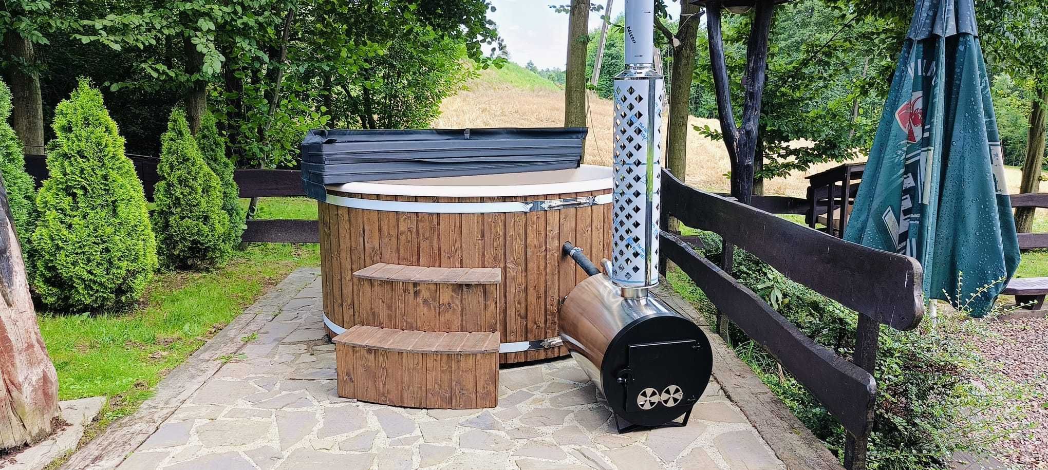 Balia ogrodowa z piecem na drewno, jacuzzi ogrodowe, ruska bania TANIO