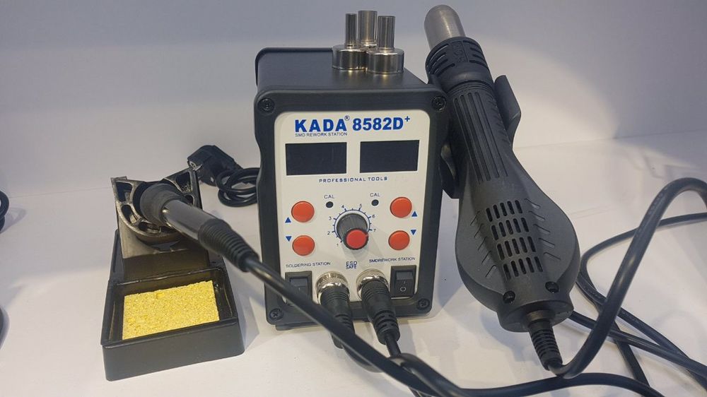Турбинная паяльная станция Kada 8582D+ для пластика, smd Фен, паяльник