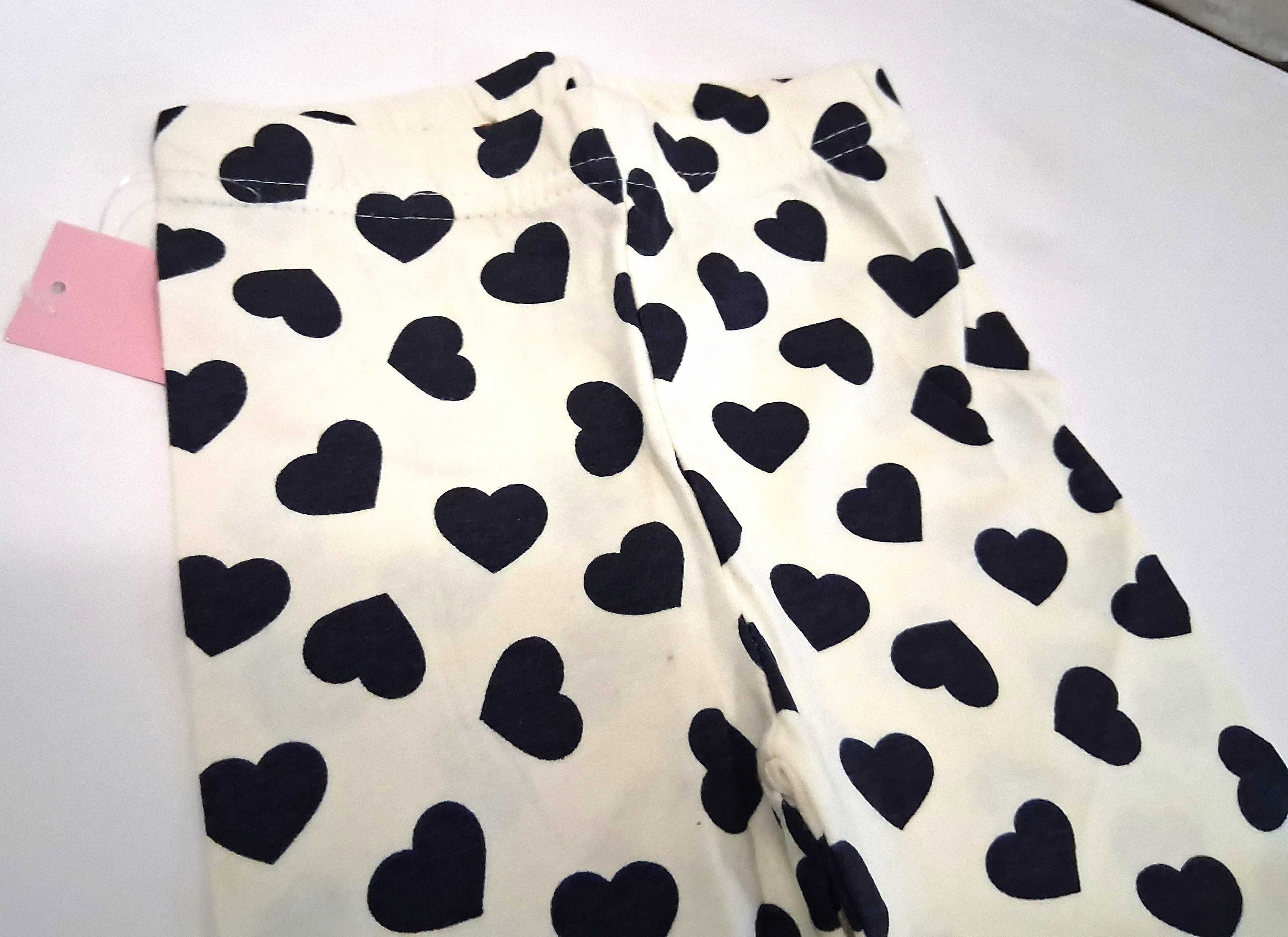 Legginsy getry dla dziewczynki serca serduszka roz 104 Little kids