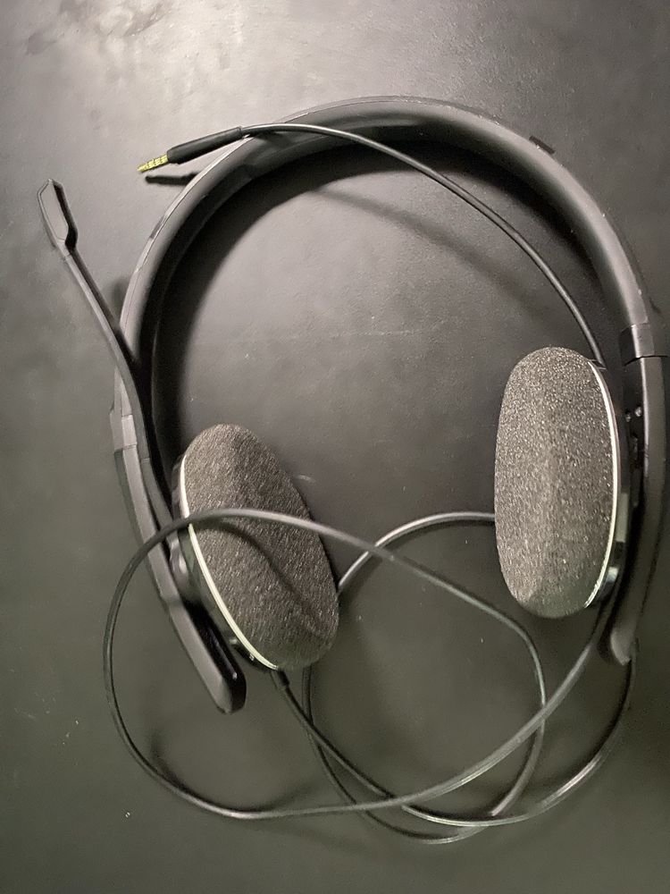 Sennheiset headset mic com cabo - bom estado
