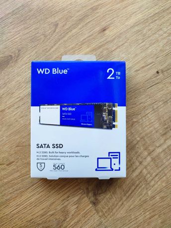 WD Blue SATA SSD 2TB. Dysk M.2 SATA. Fabrycznie nowy.