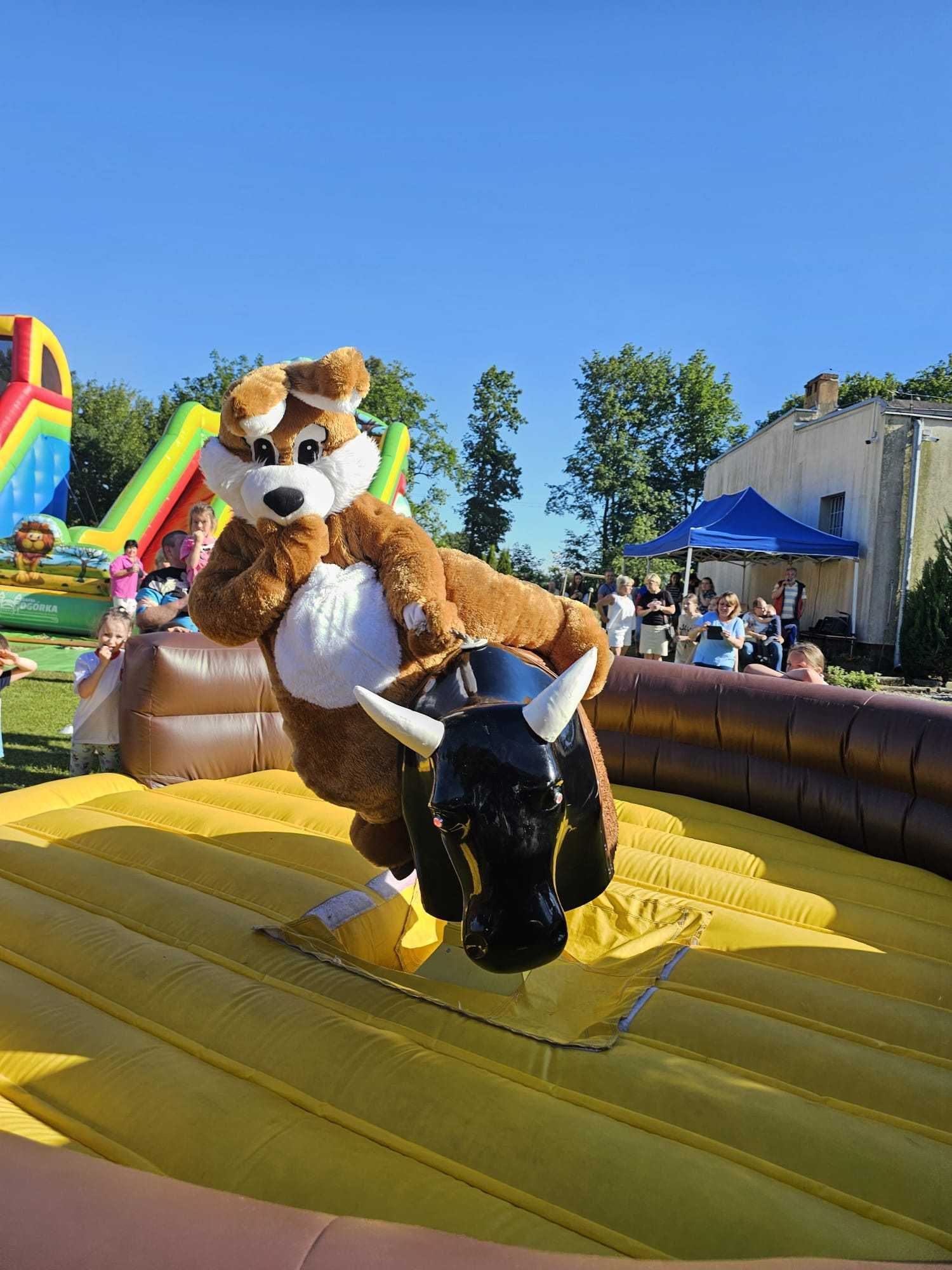 Wynajem zjeżdżalni dmuchaniec zamek opolskie olesno rodeo bull