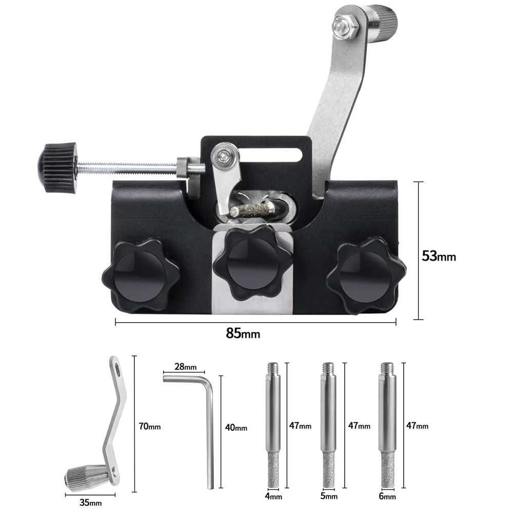 Механічний пристрій заточки ланцюга бензопили + ручка + 3 напильника