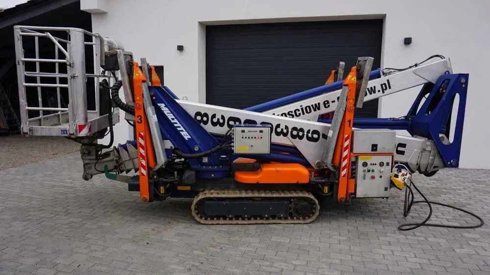 Podnośnik koszowy na gąsienicach, wynajem podnośnika, alpiniści