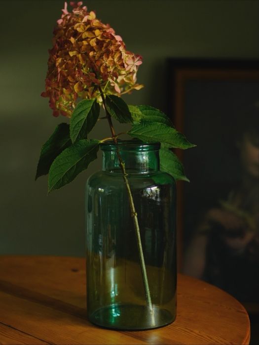 Wielki słój wazon vintage szkło butelkowa zieleń