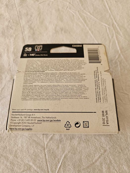 Tinteiros HP, originais, 56 e 58