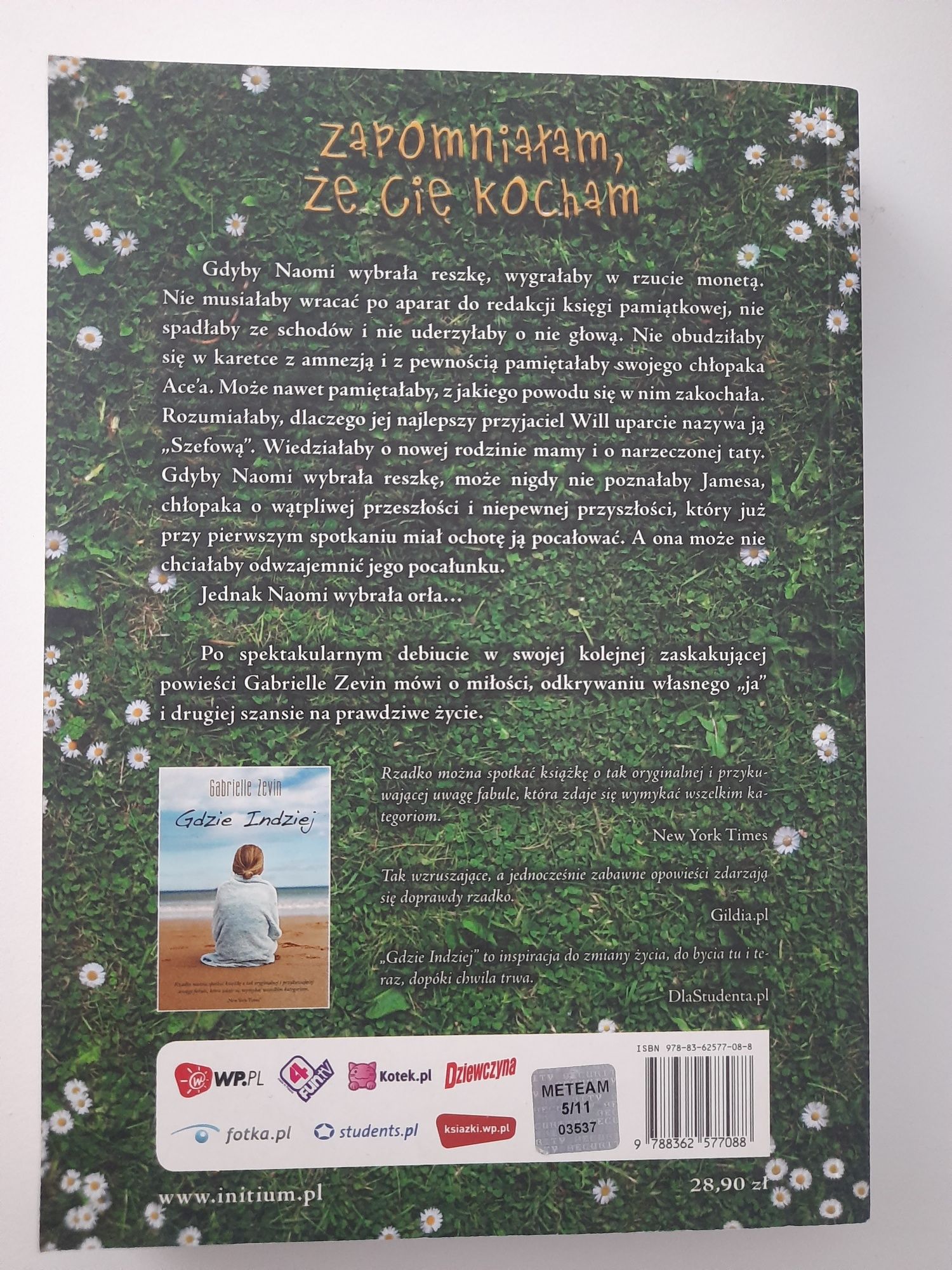 "Zapomniałam, że Cię kocham" Gabrielle Zevin