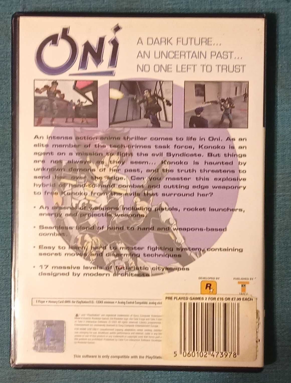 PS2 ONI Sony PlayStation 2