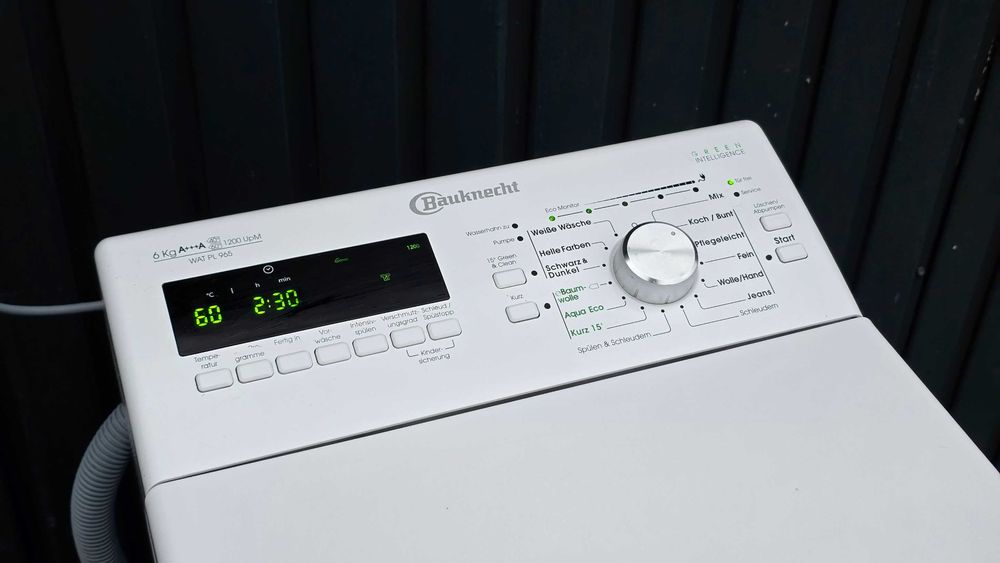 Pralka od góry Bauknecht 6kg/1200obr, greeninteligence, wyświetlacz