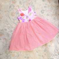 Нарядное платье рост 122 см Платье для девочки Нарядное розовое платье