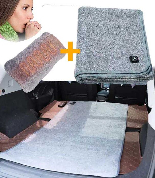 Электро одеяло с USB 160×80 см от повербанка + Грелка для рук с USB