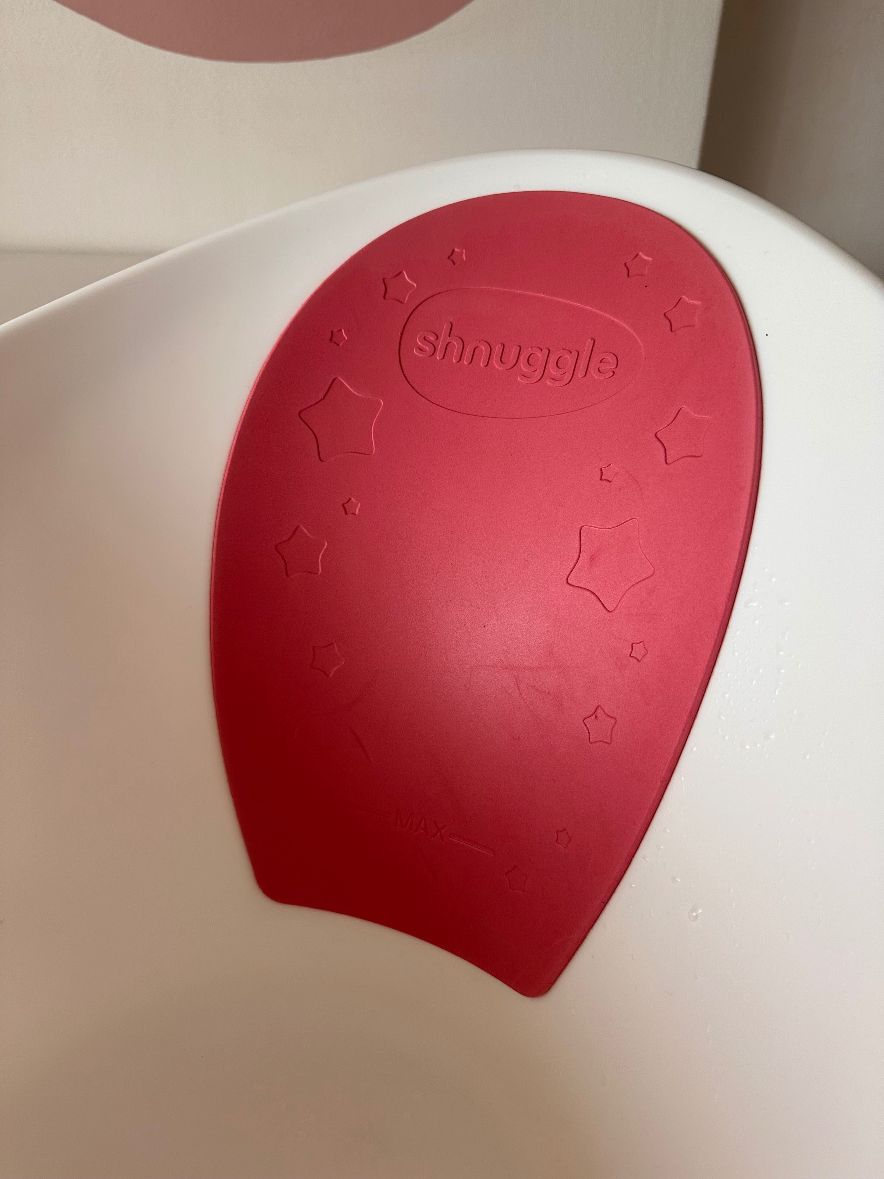 Shnuggle – Conjunto Banheira Ergonómica – Rosa Estrelas+Suporte