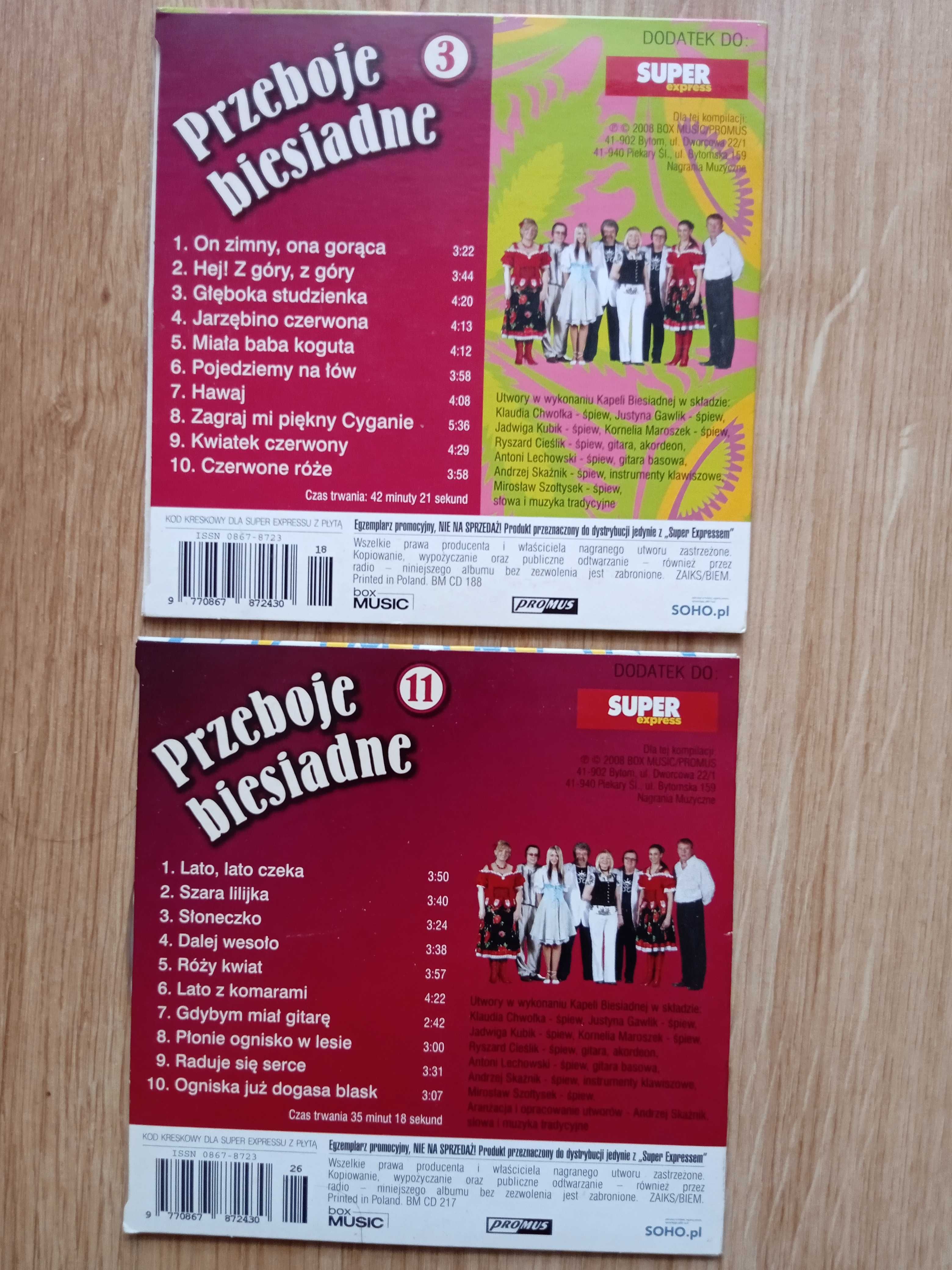 Przeboje biesiadne Polska składanka - CD 3 i 11