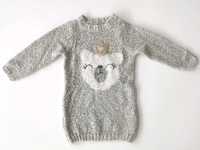 Długi sweterek/tunika dla dziewczynki  r. 74