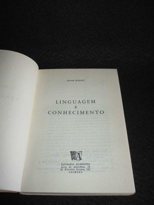 Livro Linguagem e Conhecimento Adam Schaff