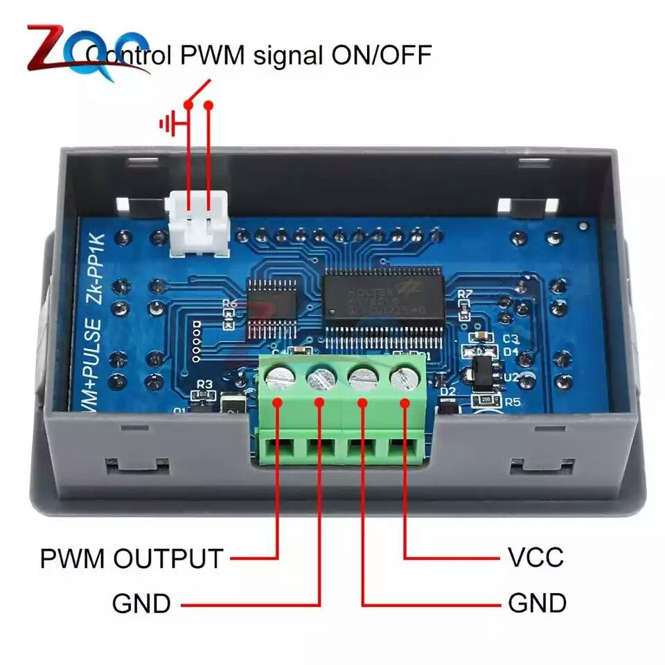ZK-PP1K PWM. ШИМ-генератор сигналов 1-канальный 1Hz-150KHz. DC 3,3-30