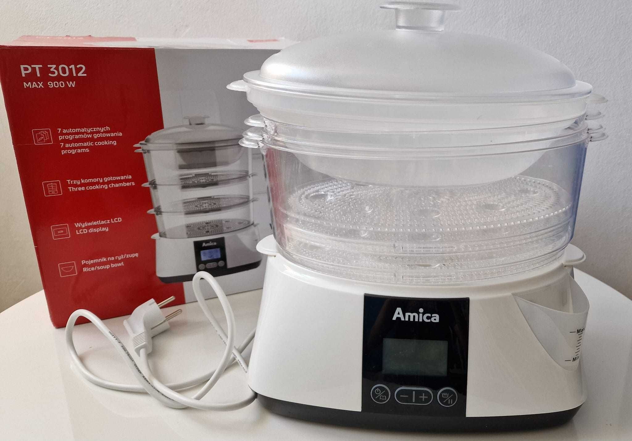 Sprzedam Wielozadaniowy parowar Amica PT 3012 MAX 900W-jak nowy