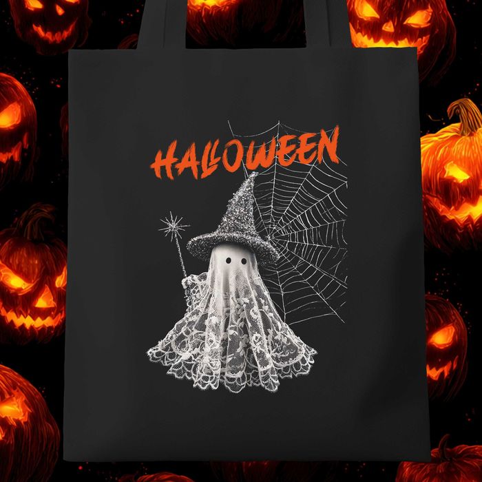 modna torba bawełniana na zakupy, torba na zakupy prezenty halloween