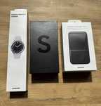 Samsung Galaxy S22 Ultra 12/256 GB + Galaxy Watch4 LTE + ładowarki ind
