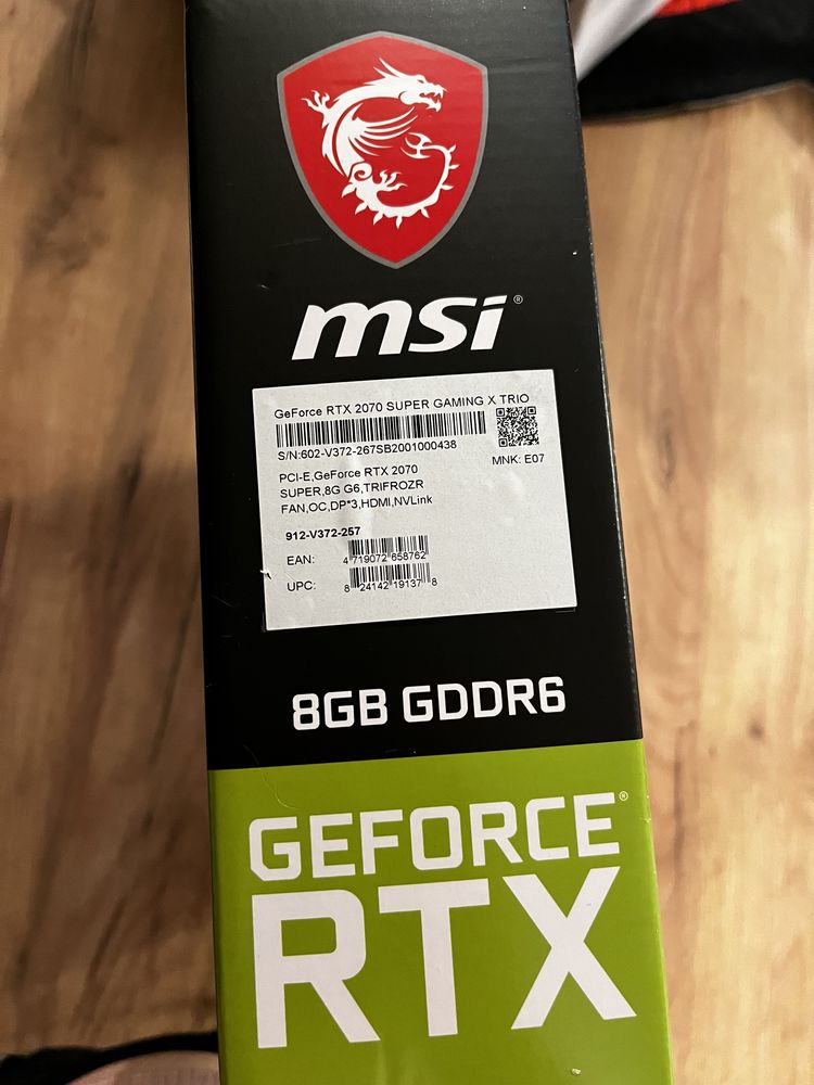 MSI Geforce RTX 2070 SUPER gaming x trio 8GB GDDR6