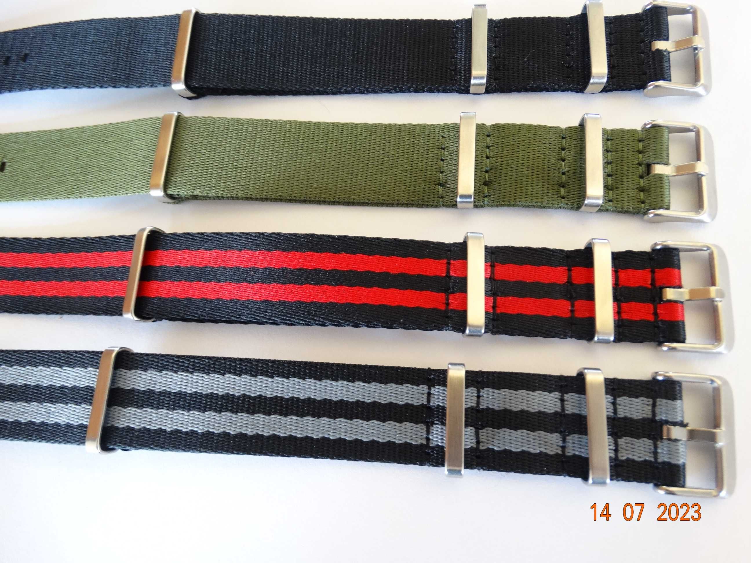 Pasek nylonowy NATO 20mm do zegarka solidne klamry okucia