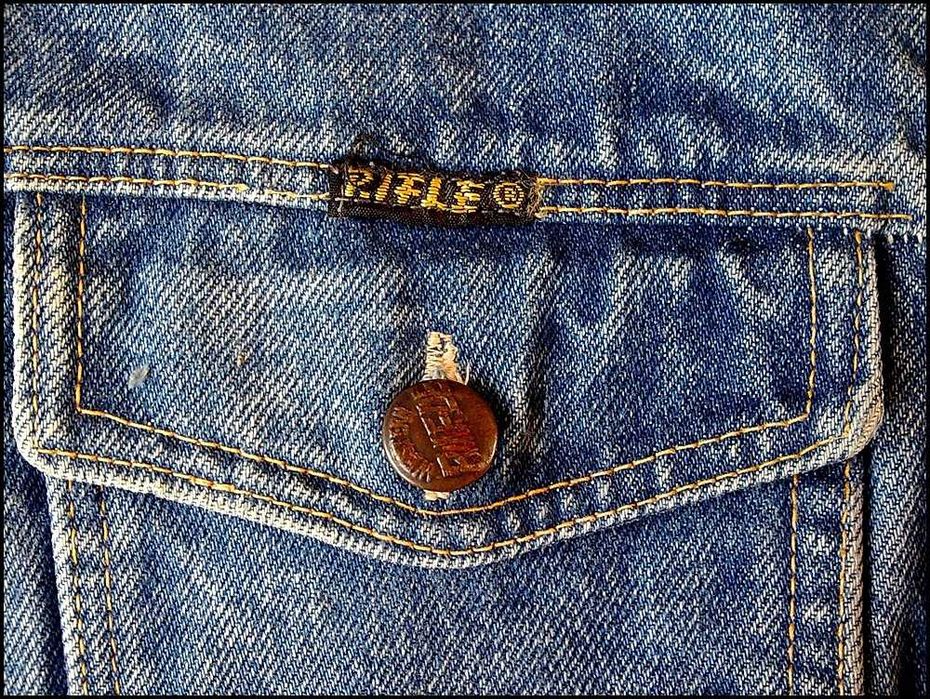 Kurtka męska jeansowa RIFLE M Wzrost 170cm niebieski Okazja!