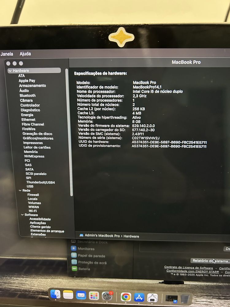 Macbook Pro 13 | I5 2.3 GHz | 8GB RAM | SSD 250GB