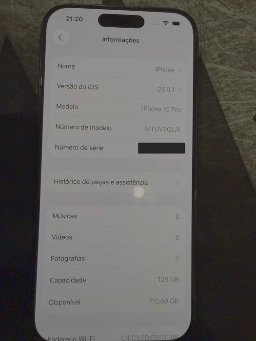 Apple iPhone 15 Pro 128 GB Como Novo Oferta Capa