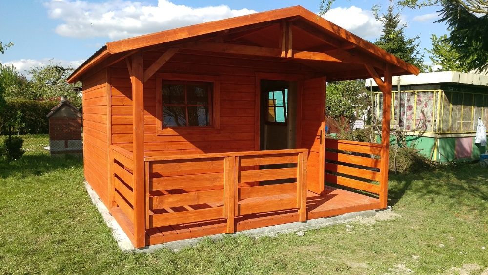 Drewniany domek ogrordowy , letniskowy, altana na działkę 4x4,5m