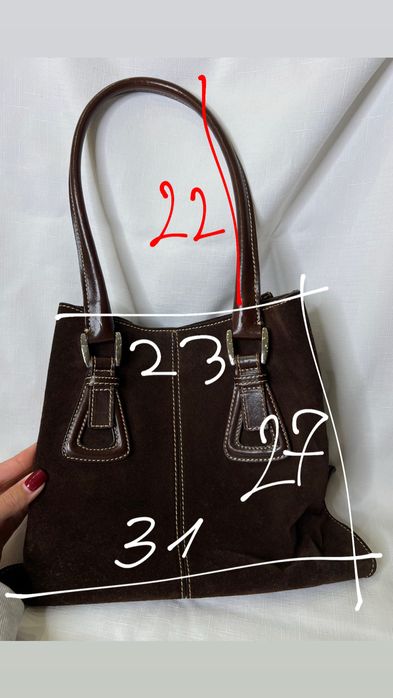 Замшева сумка vera pelle Італія